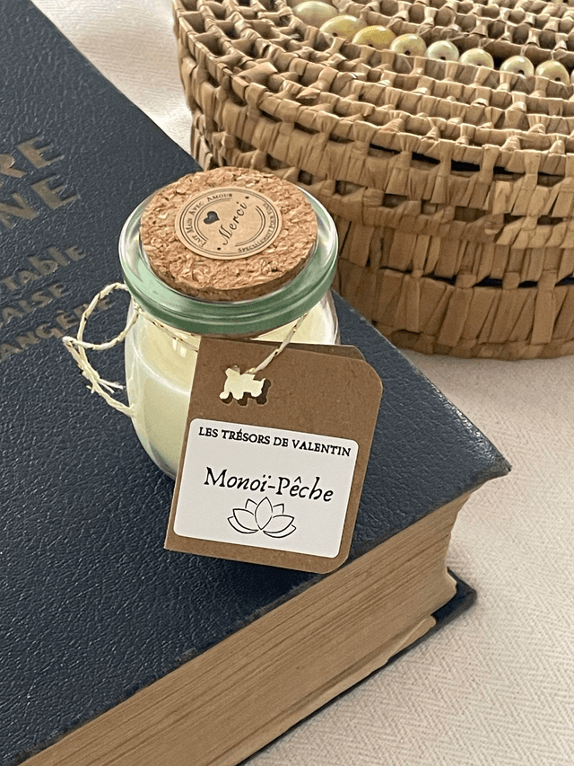 Bougie petite monoï pêche 60g