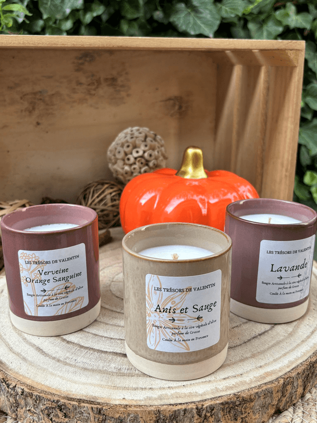 Bougie Anis et sauge pot en grès 150g